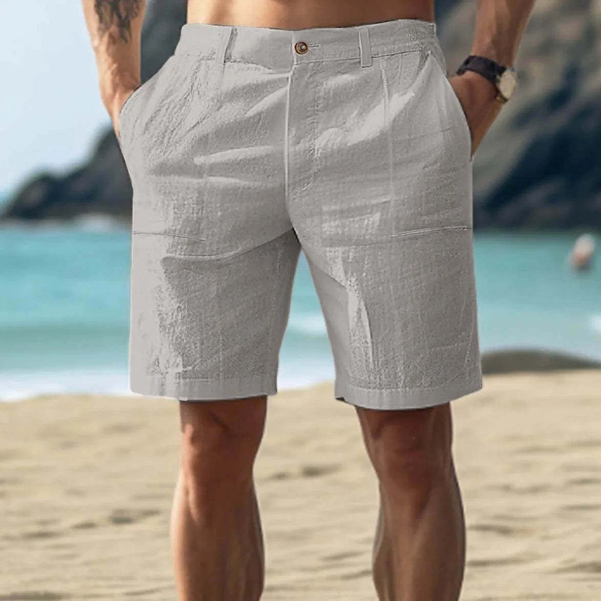 CASUAL LINEN SHORTS