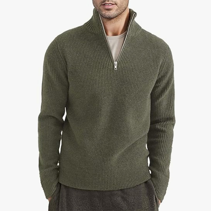 THE CALDIN HALF ZIP SWEATER