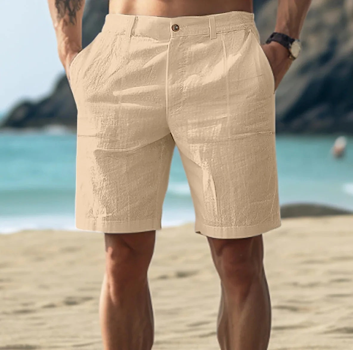 CASUAL LINEN SHORTS