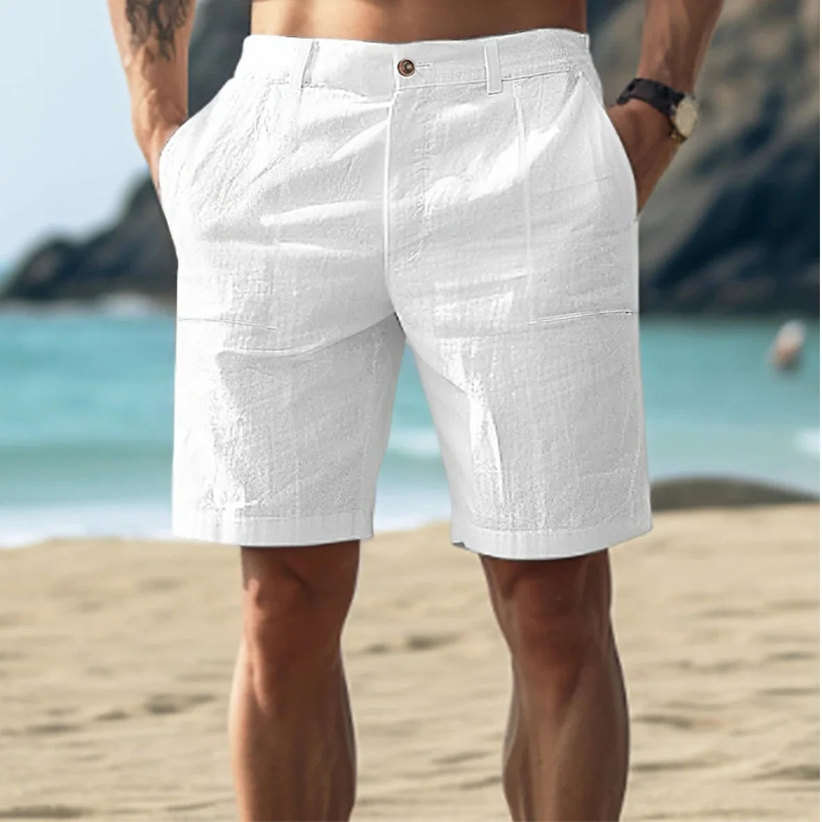 CASUAL LINEN SHORTS