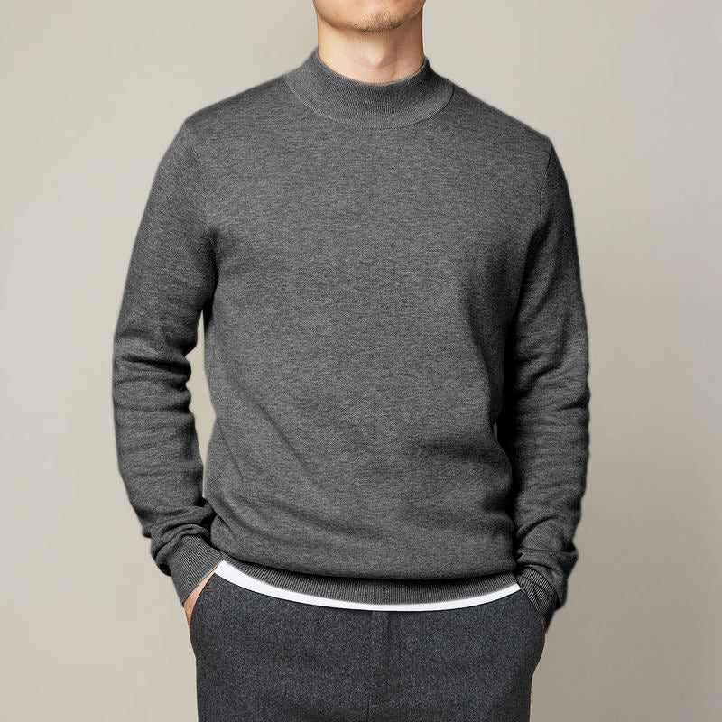 Autumn And Winter Mock Neck Sweater Men's Undershirt