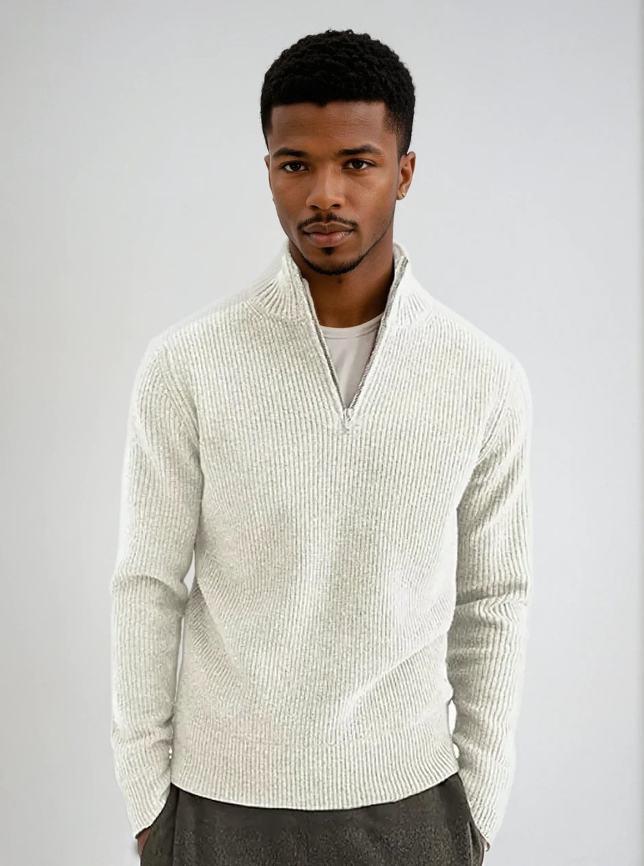 THE CALDIN HALF ZIP SWEATER